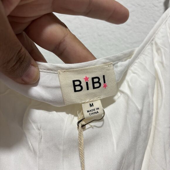 BiBi Color Blocked Tiered Dress Rainbow Ruffle NWT Adjustable straps Medium - Picture 4 of 8